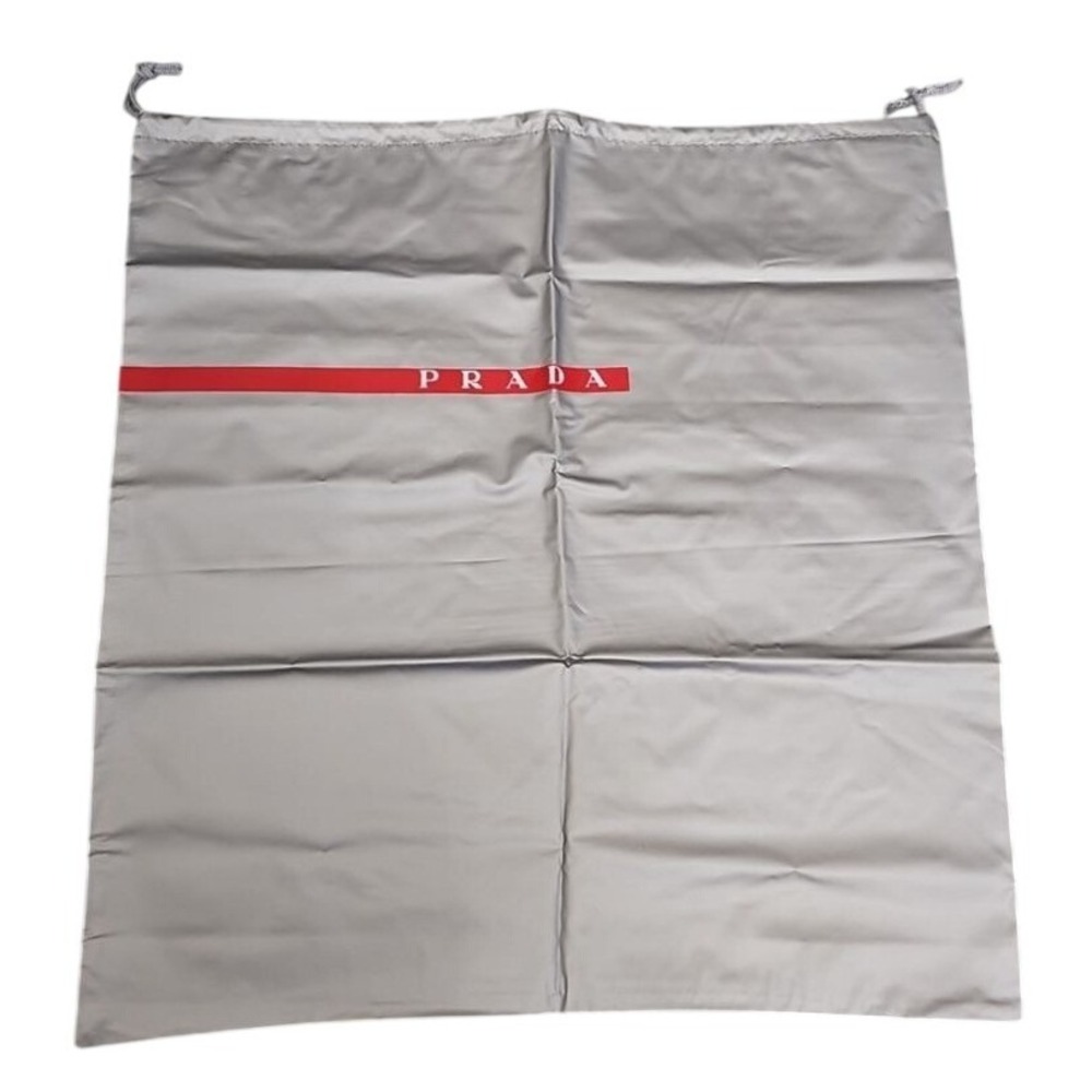 PRADA Dust Bag Storage Protection Cover White‎ with Red Logo